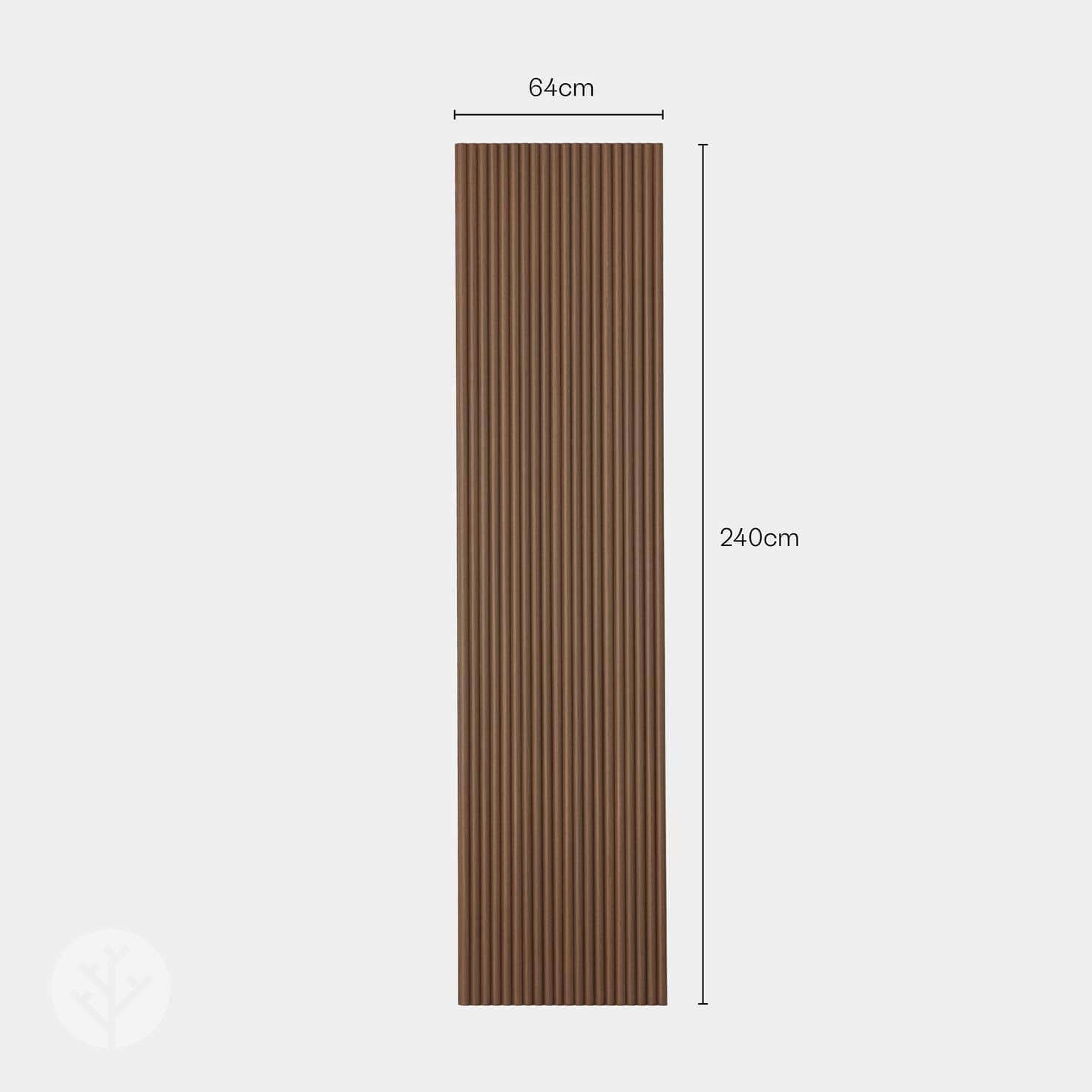 Walnut Ridge Fluted Tambour Wood Effect Wall Panels