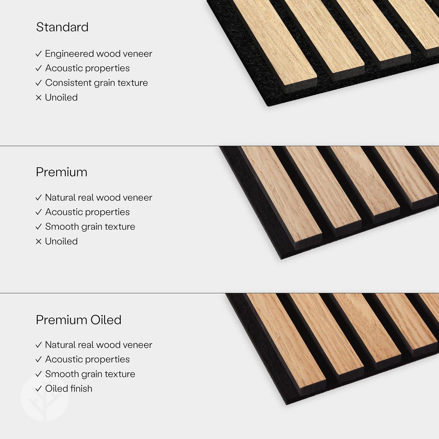 Slatpanel® Luxury American Oak Acoustic Slat Wood Wall Panels