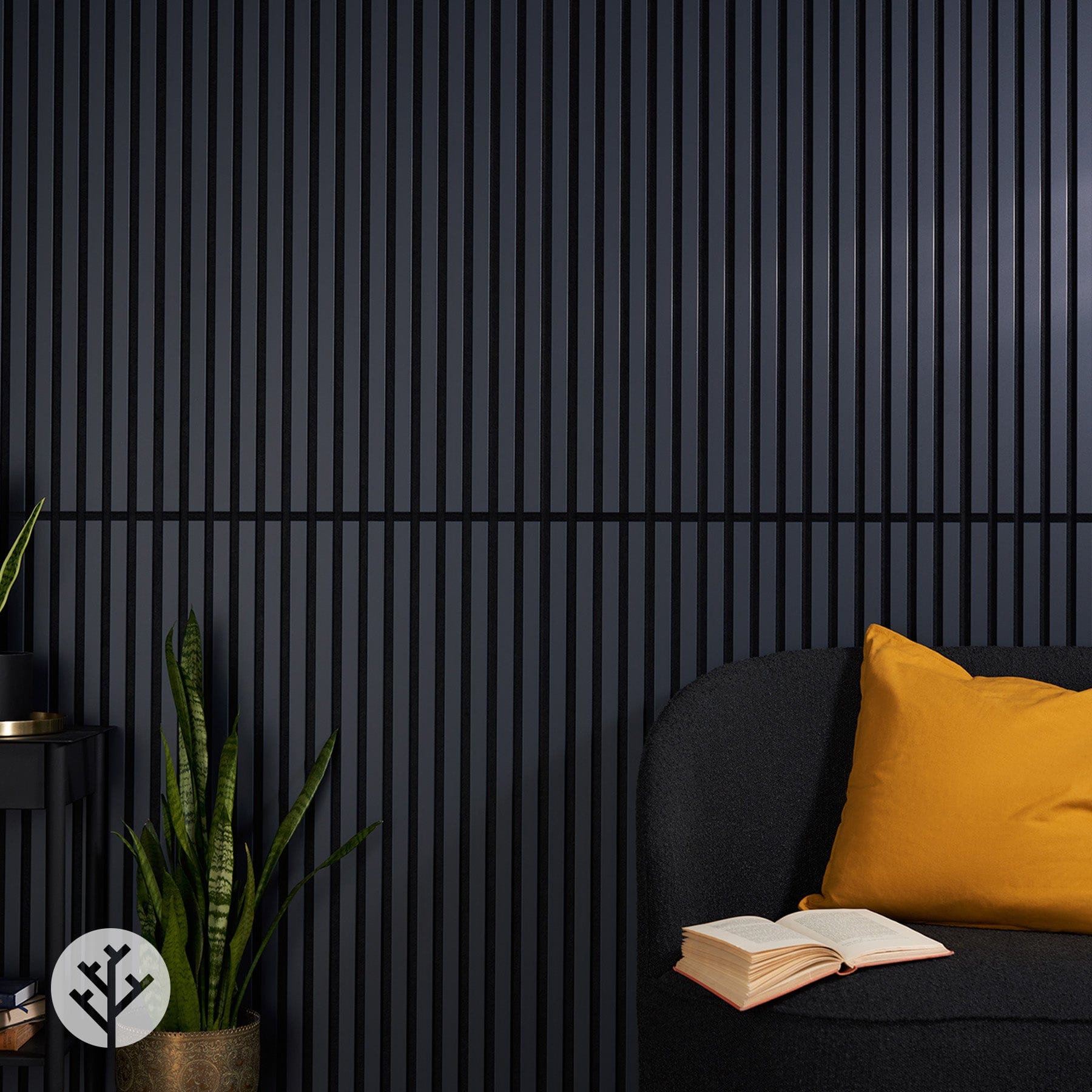 Slatpanel® Midnight Blue Colour Acoustic Slat Wall Panels